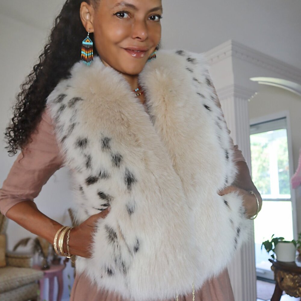 Vintage Platinum Mink Fur Vest